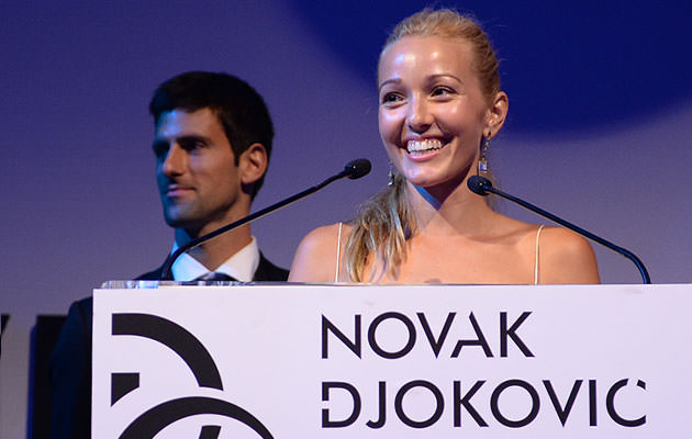Photo credit: Gettyimages / Novak Djokovic and Jelena Ristic